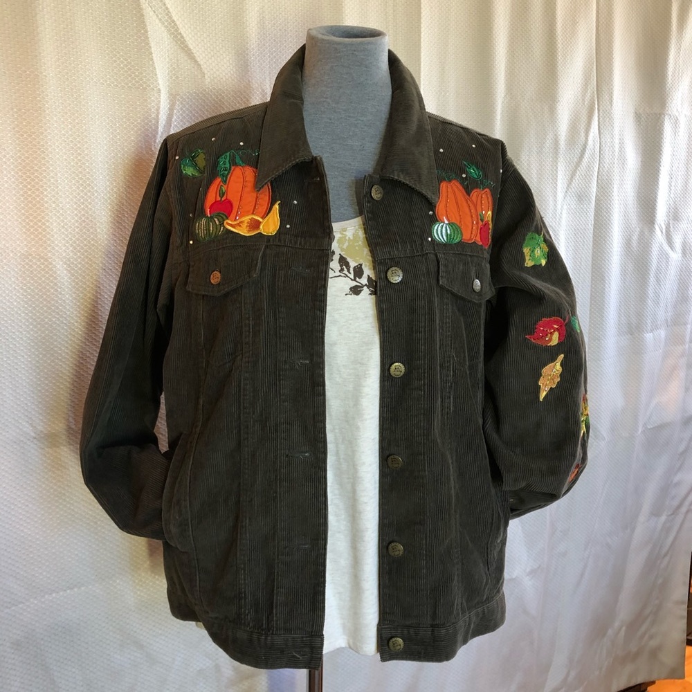 FALL CORNUCOPIA JACKET by Quacker Factory Sz. MED